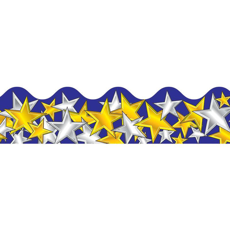 BORDER GOLD & SILVER STARS