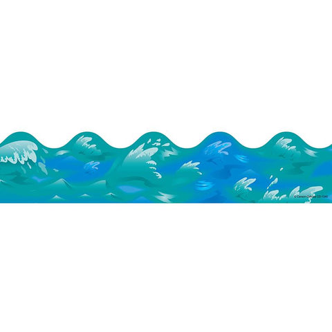 BORDER OCEAN WAVES SCALLOPED