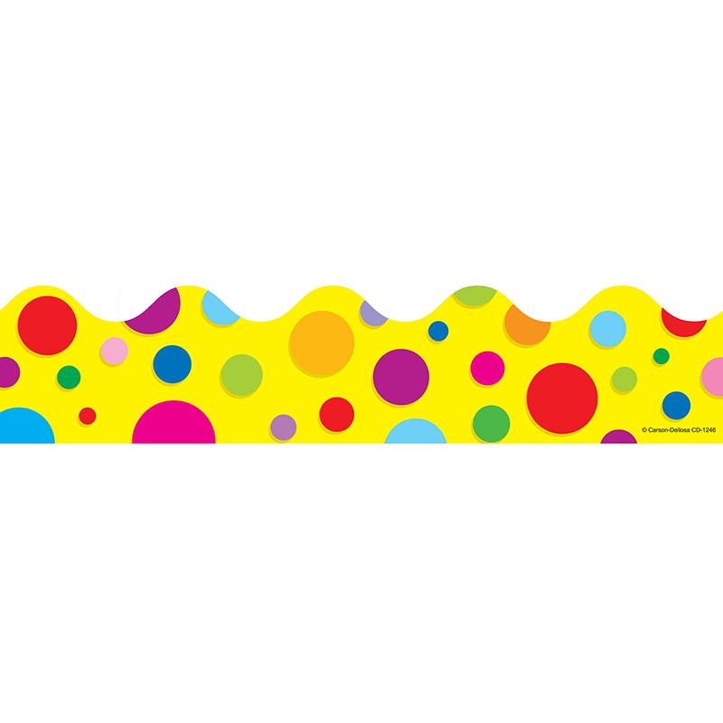 BORDER COLORFUL DOTS SCALLOPED