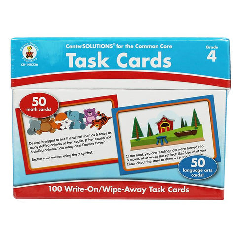 CENTER SOLUTIONS TASK CARDS GR 4