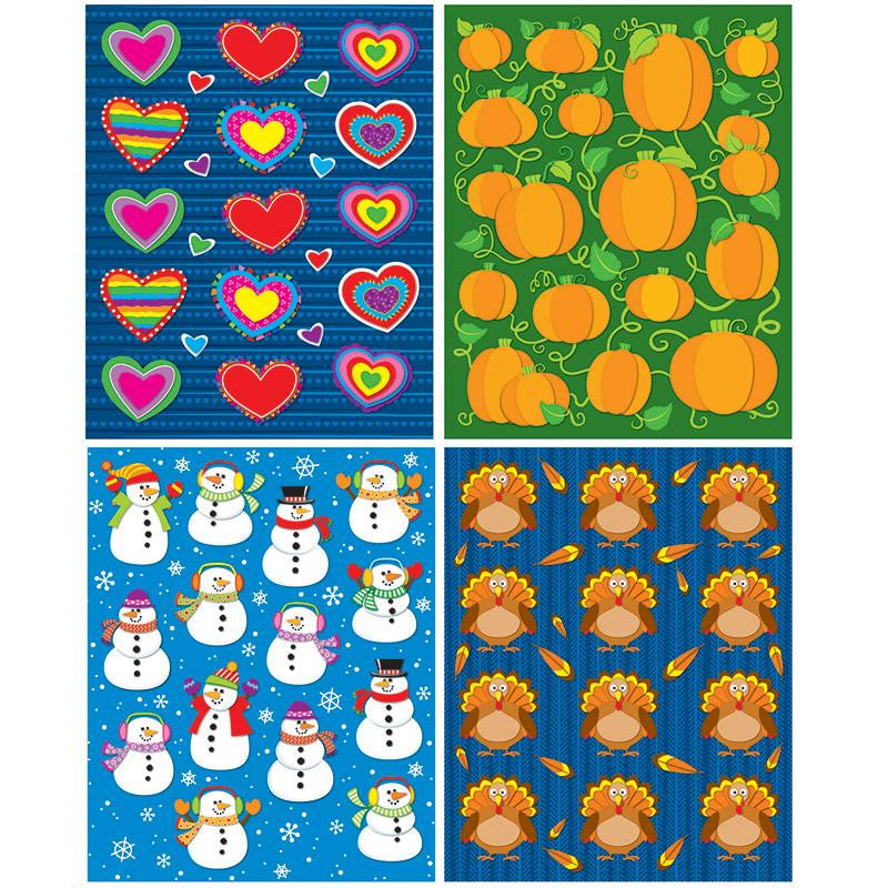 SEASONAL SHAPE STICKERS SET