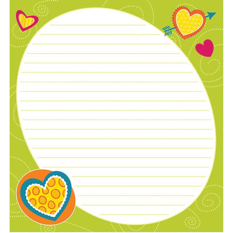 BRIGHT HEARTS SHAPE NOTEPAD GR PK-8