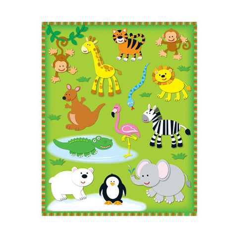 ZOO SHAPE STICKERS 78PK