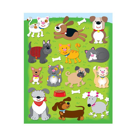 DOGS & CATS SHAPE STICKERS 78PK