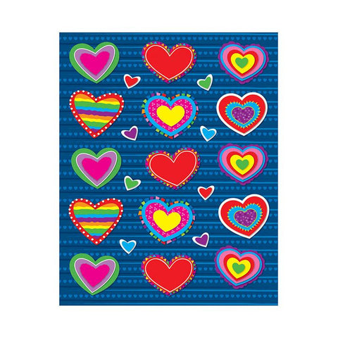 HEARTS SHAPE STICKERS 90PK