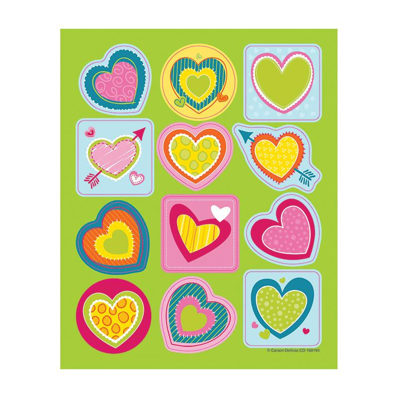 BRIGHT HEARTS SHAPE STICKERS