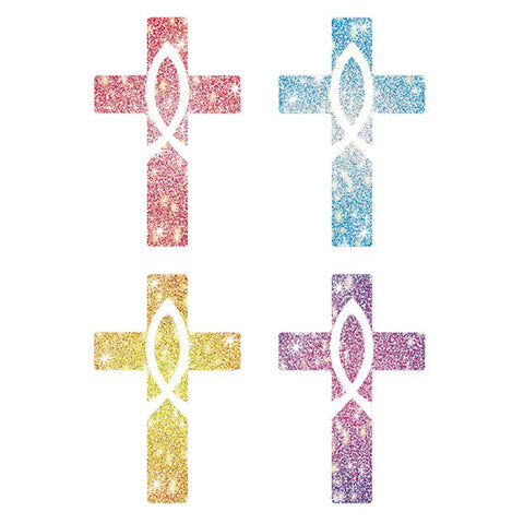 DAZZLE STICKERS CROSSES 120-PK ACID