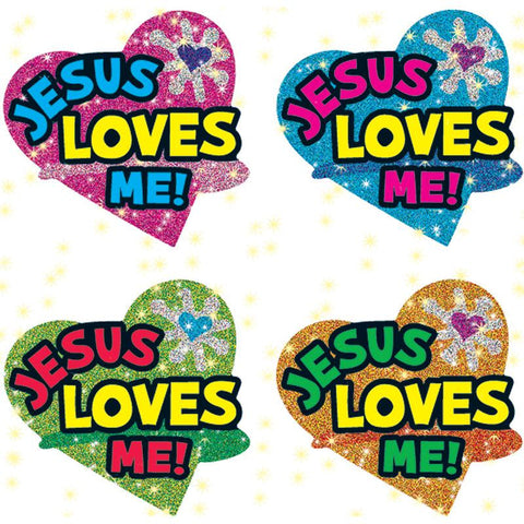 DAZZLE STICKERS JESUS LOVES 120-PK