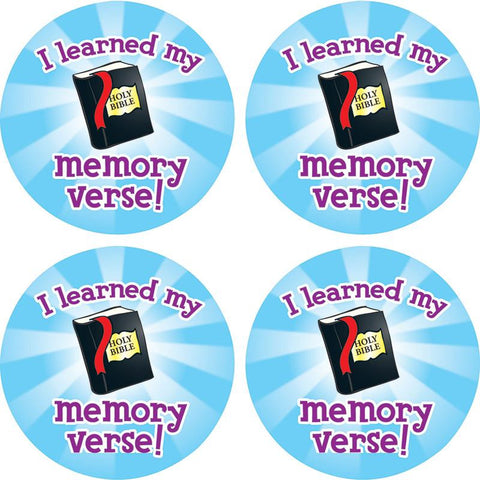 I LEARNED MY MEMORY VERSE STICKERS