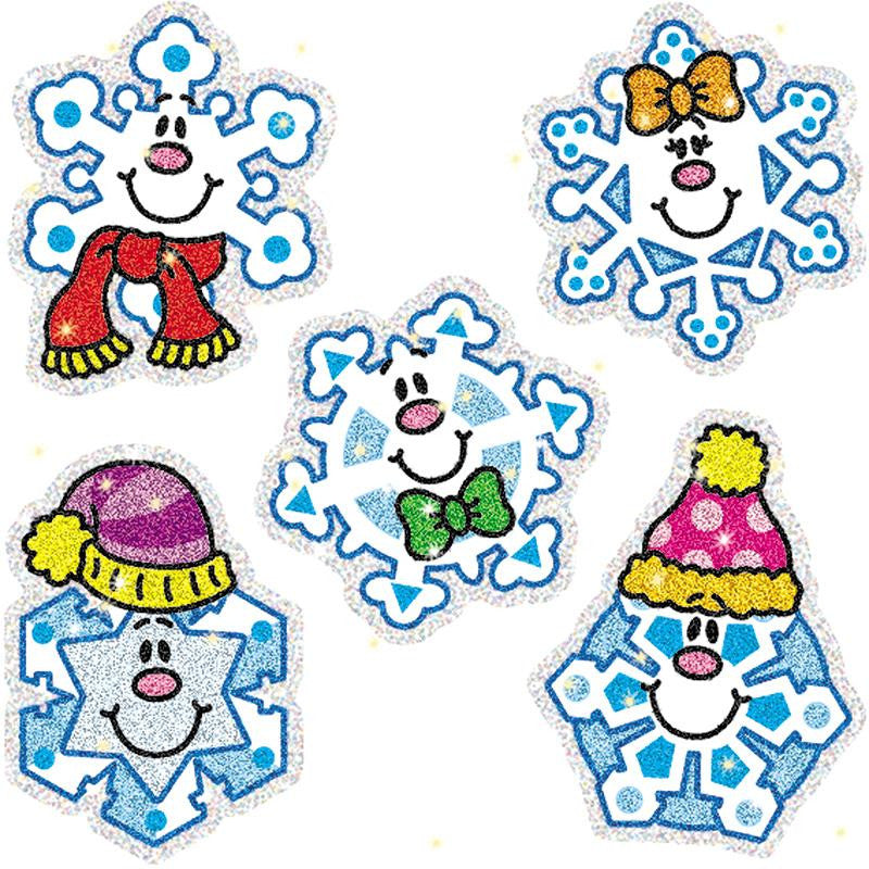 DAZZLE STICKERS SNOWFLAKES 75-PK