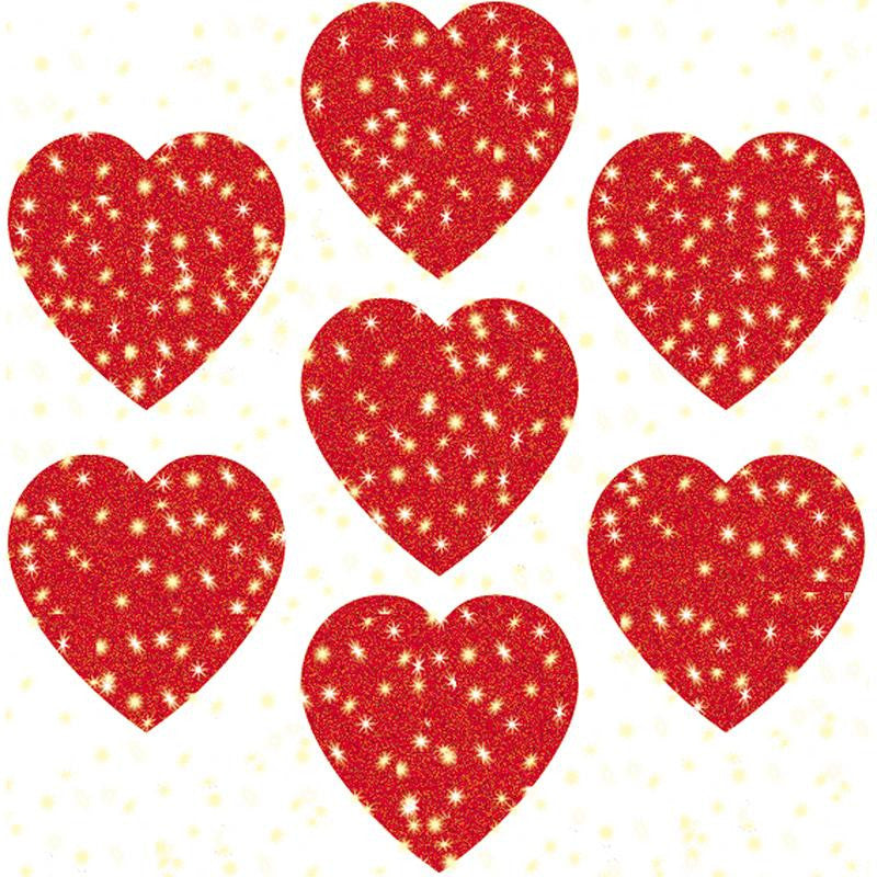 DAZZLE STICKERS HEARTS RED 75-PK