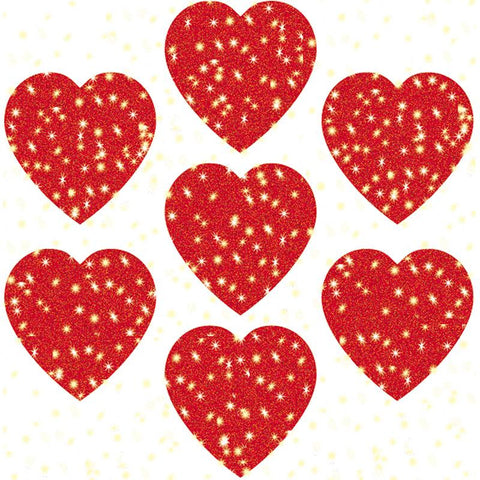 DAZZLE STICKERS HEARTS RED 75-PK