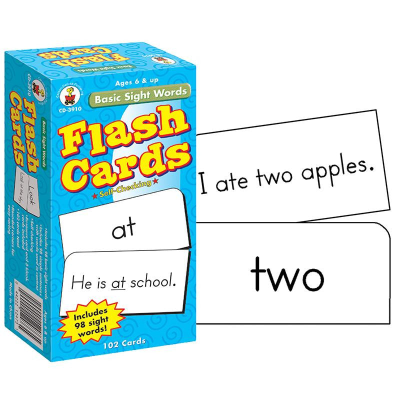 FLASH CARDS BASIC SIGHT WORDS 6 X 3