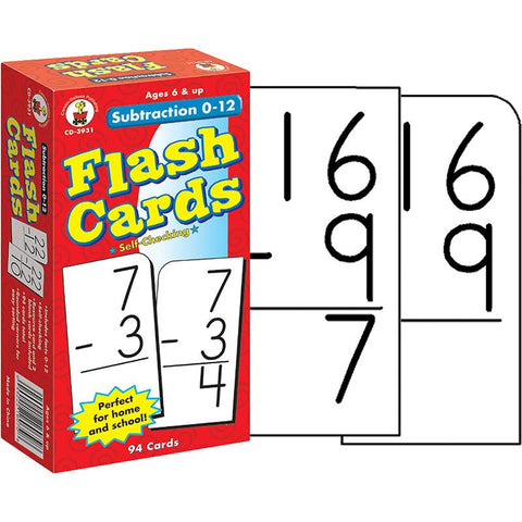 FLASH CARDS SUBTRACTION 0-12