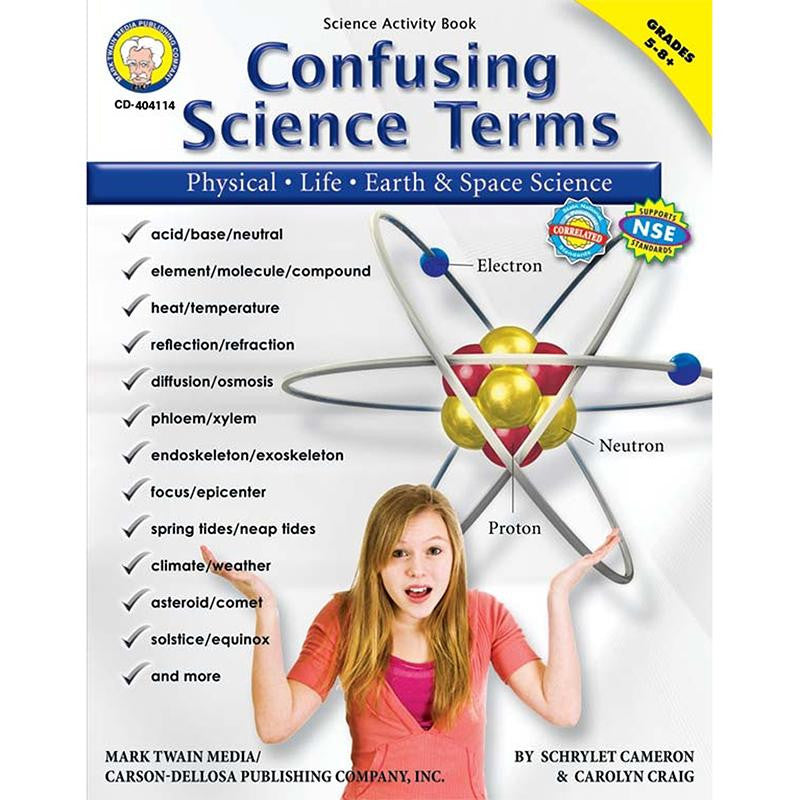 CONFUSING SCIENCE TERMS BOOK GR 5-8