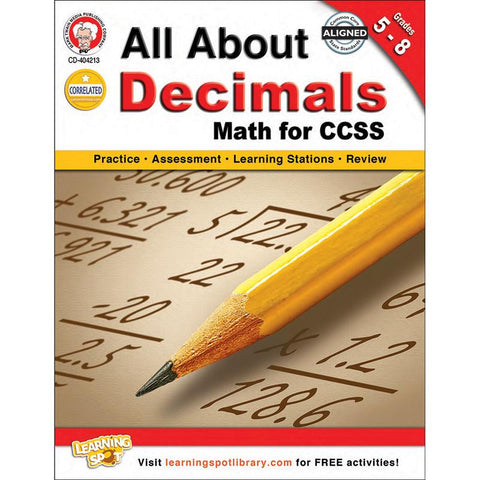 ALL ABOUT DECIMALS BOOK GR 5-8