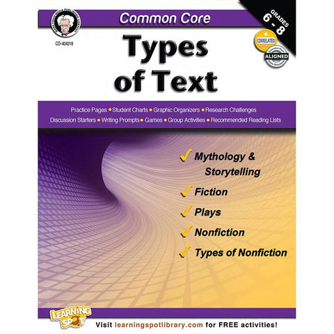 GR 6-8 COMMON CORE TYPES OF TEXT