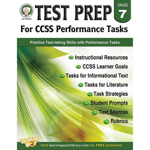 GR 7 TEST PREP FOR CCSS PERFORMANCE