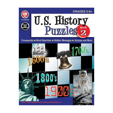 US HISTORY PUZZLES BOOK 2 GR 5-8