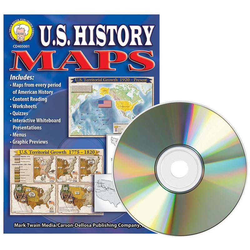 US HISTORY MAPS CLIP ART CD