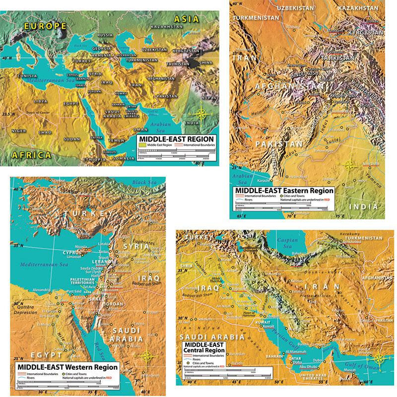 WORLD GEOGRAPHY MIDDLE EAST MAPS BB