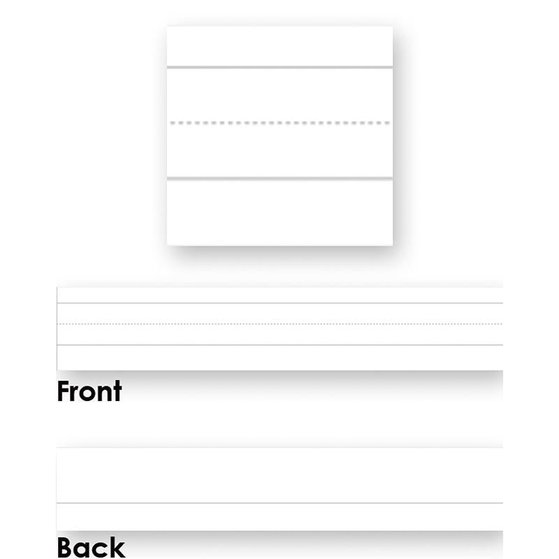 WORD STRIPS LINED WHITE 100-PK 3X8