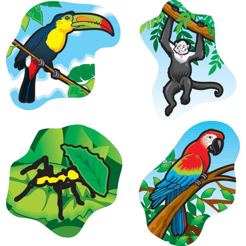 RAINFOREST ANIMALS STICKERS 120 PER