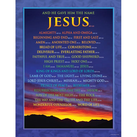 CHARTLET NAMES OF JESUS 17X22