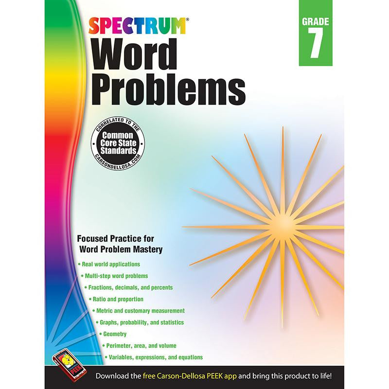 SPECTRUM GR7 WORD PROBLEMS WORKBOOK