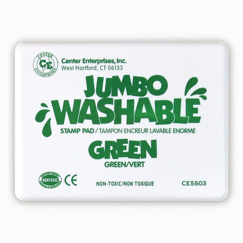 JUMBO STAMP PAD GREEN WASHABLE