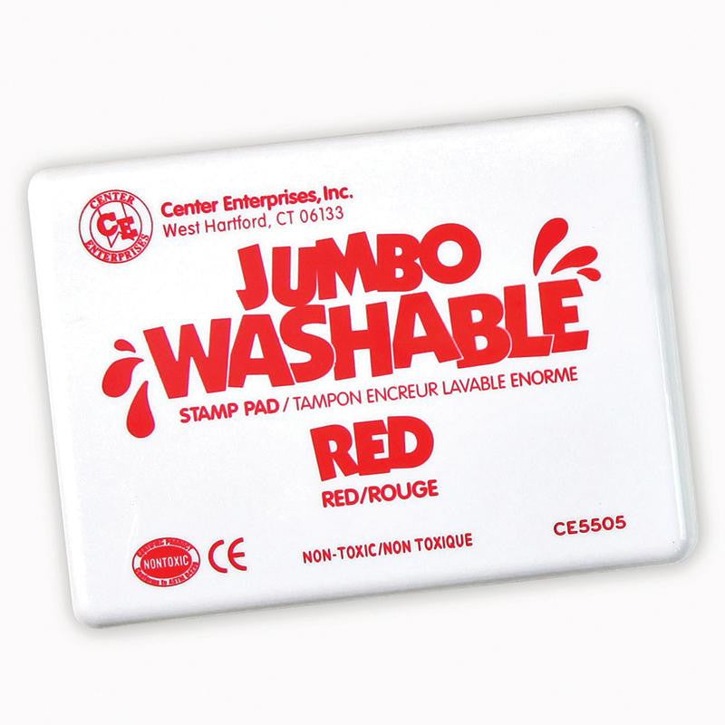 JUMBO STAMP PAD RED WASHABLE