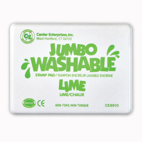 JUMBO STAMP PAD LIME GREEN WASHABLE