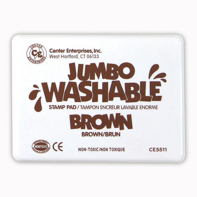 JUMBO STAMP PAD BROWN WASHABLE