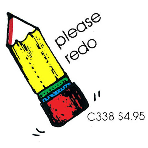 STAMP PLEASE REDO PENCIL