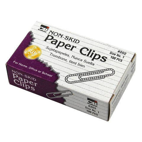 STANDARD PAPER CLIPS 10-PK NON SKID