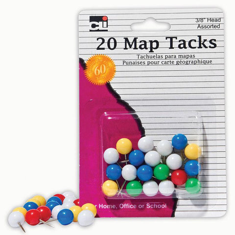 MAP TACKS PACK OF 20