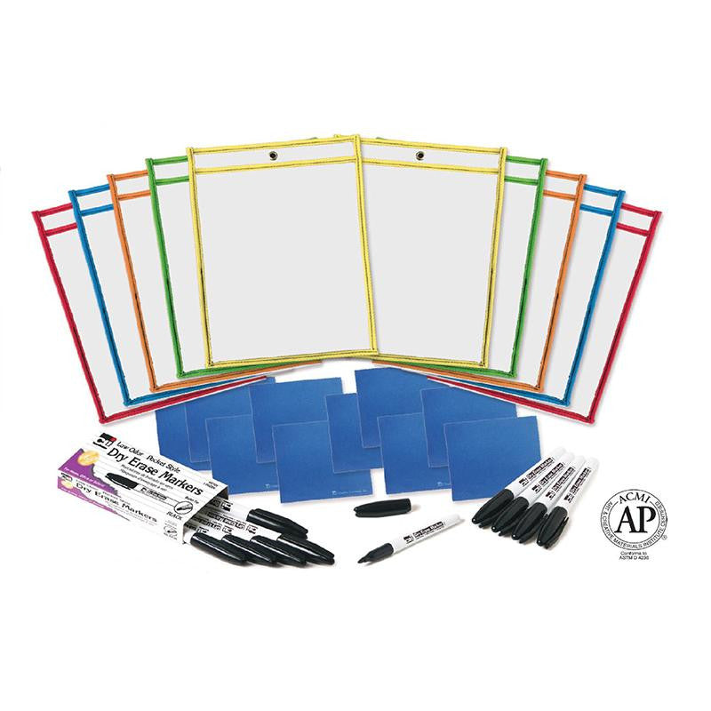 REUSABLE DRY ERASE POCKETS CLASS PK