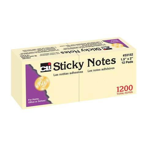 STICKY NOTES 1 1-2X2 PLAIN