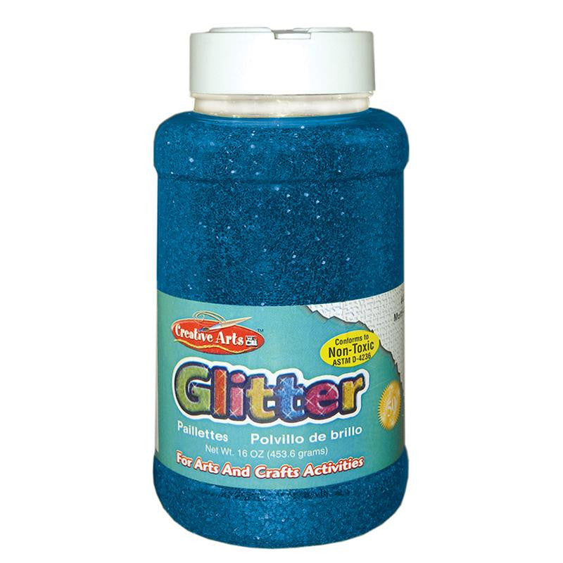 GLITTER 16 OZ BOTTLE BLUE