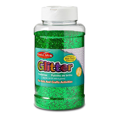 GLITTER 16 OZ BOTTLE GREEN