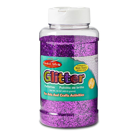 CREATIVE ARTS GLITTER 1LB CAN PRPL