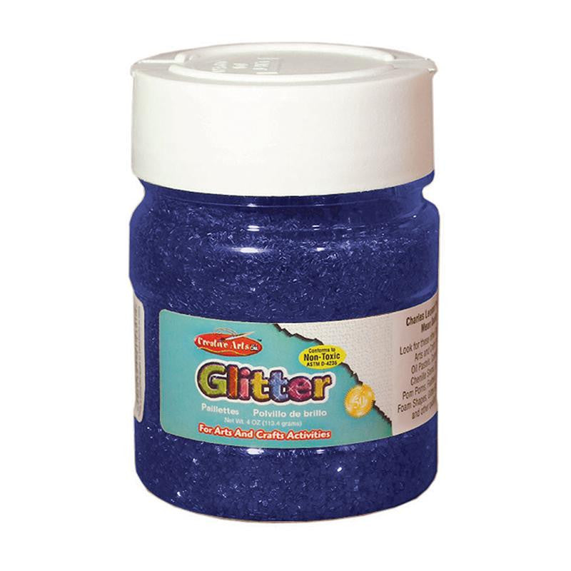 CREATIVE ARTS GLITTER 4OZ JAR BLUE