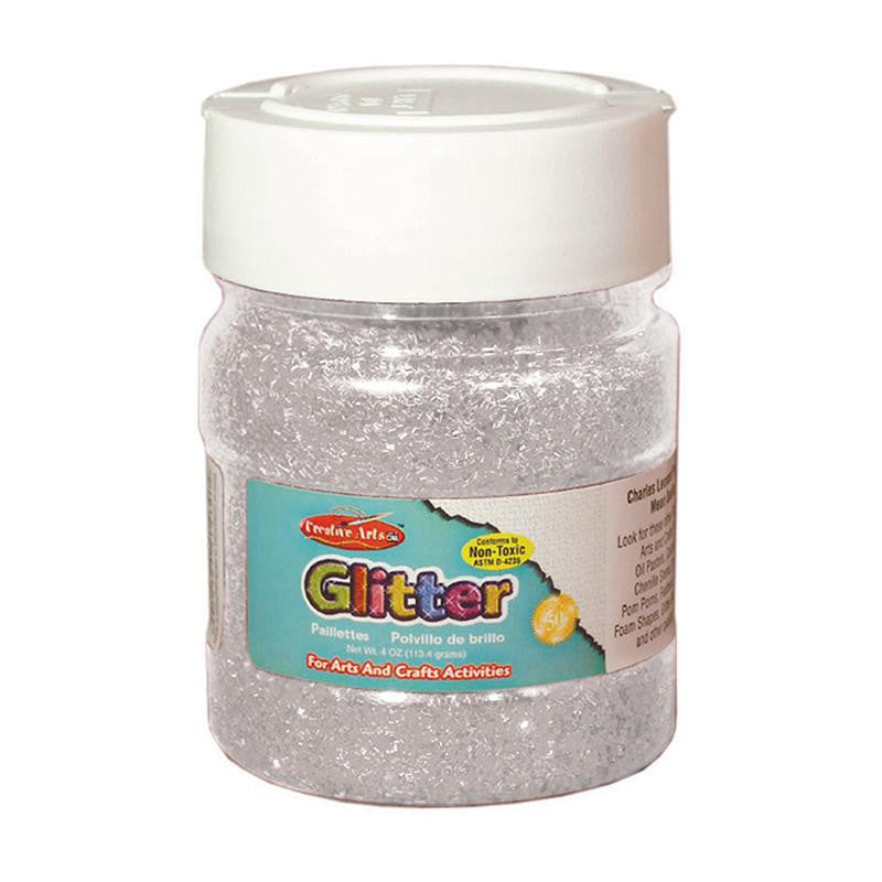 CREATIVE ARTS GLITTER 4OZ JAR SLVR