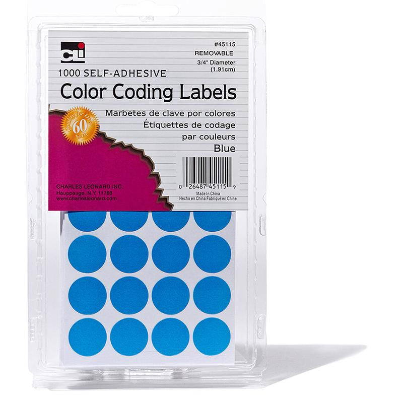 COLOR CODING LABELS BLUE