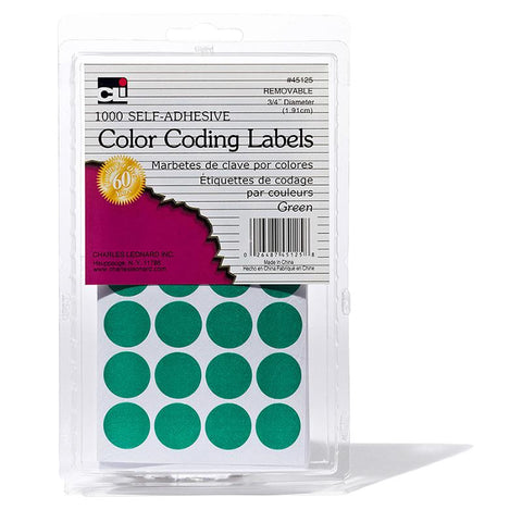 COLOR CODING LABELS GREEN