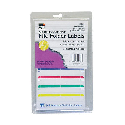 FILE FOLDER LABELS ASSORTED 248-PK