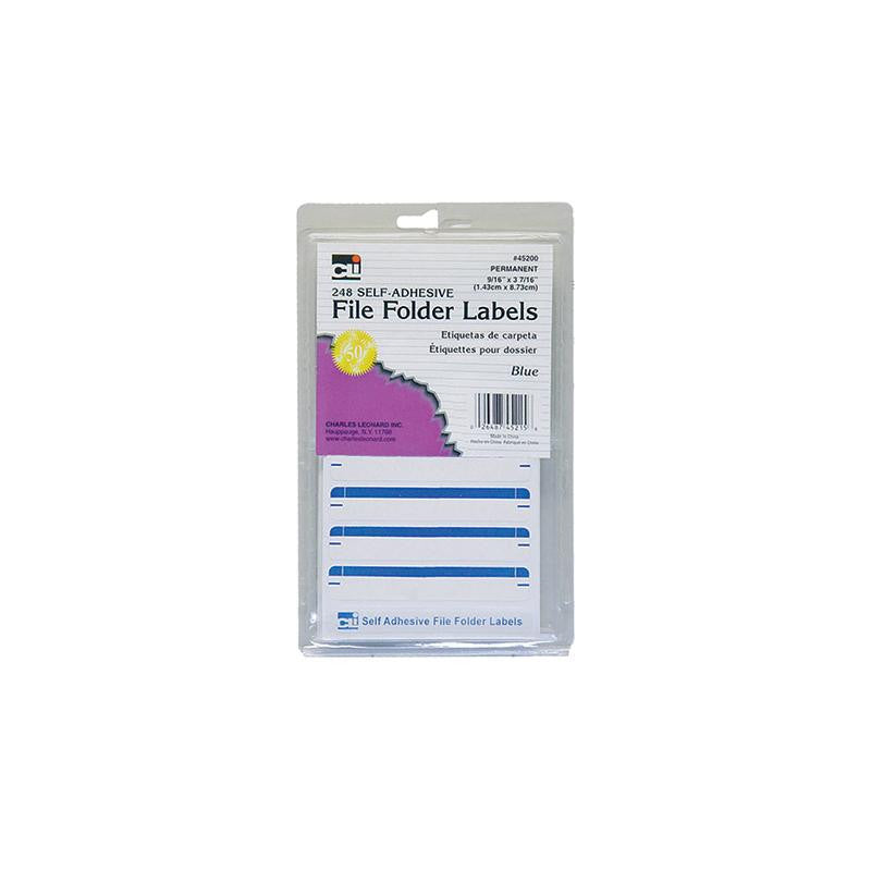 FILE FOLDER LABELS BLUE 248-PK