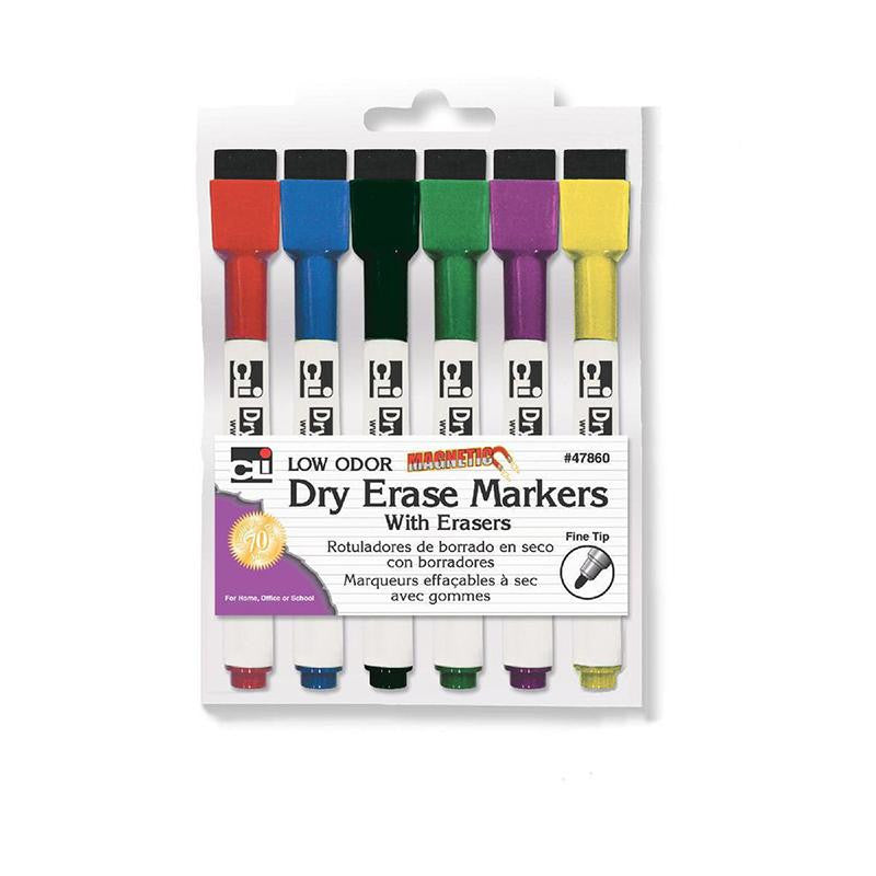 MAGNETIC DRY ERASE MARKERS W ERASER