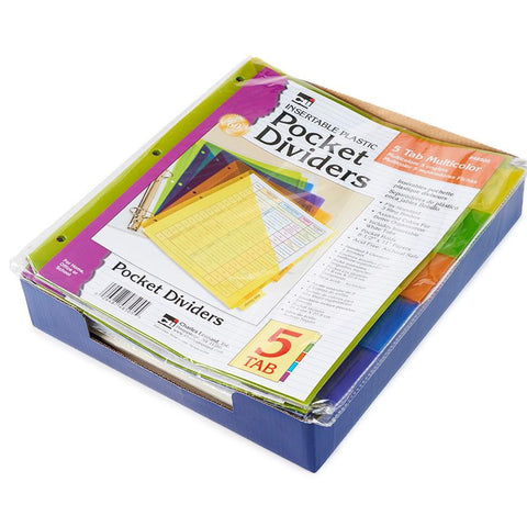 5 TAB INDEX DIVIDERS W-POCKET