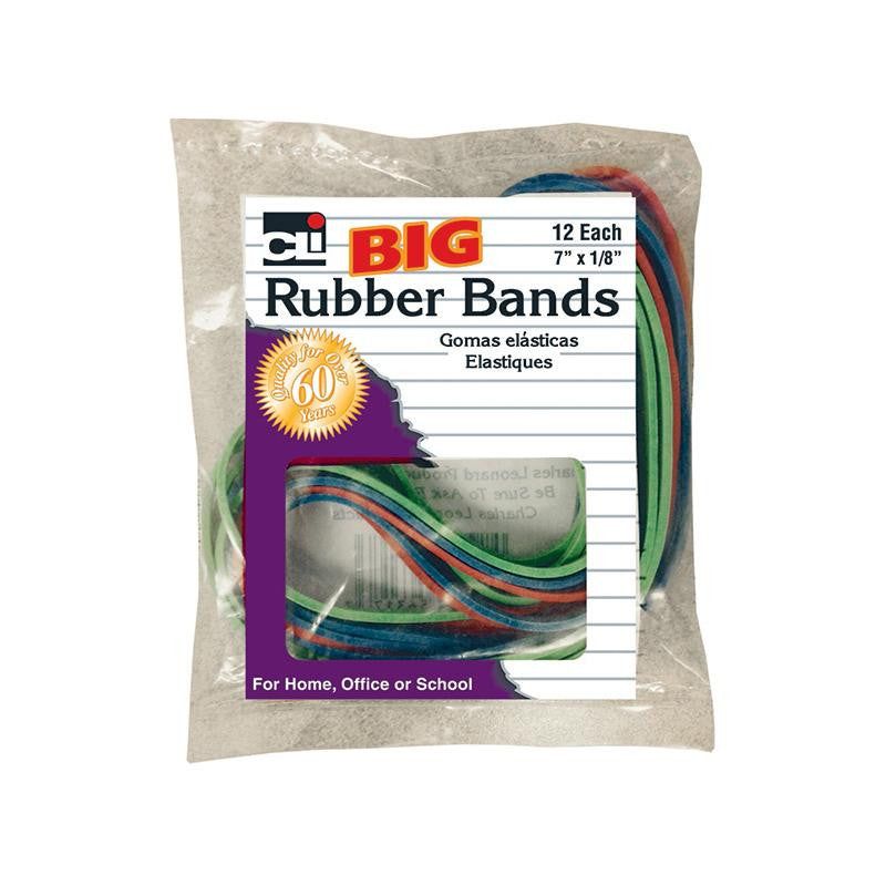 BIG RUBBER BANDS 7X1-8IN 12PK